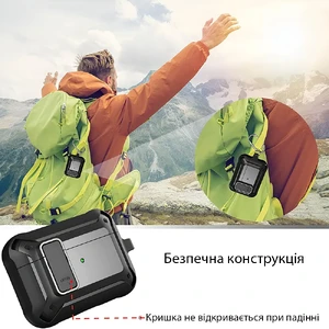 Протиударний чохол на замку для AirPods Pro 2 з карабіном | iLoungeMax Lock Case Yellow - Фото 13
