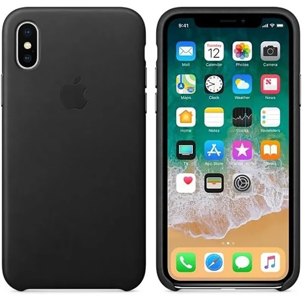 Кожаный чехол iLoungeMax Leather Case Black для iPhone X | XS OEM (MRWM2) в Кропивницком