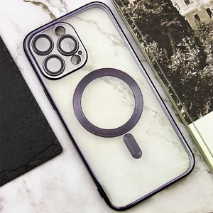 Чехол с MagSafe для iPhone 14 Pro с защитой камеры | iLoungeMax Stylish Case Dark Purple - Фото 4