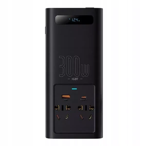 Автомобильный инвертор Baseus 12V to 220V Power Inverter 300W с чистой синусоидой - Фото 2