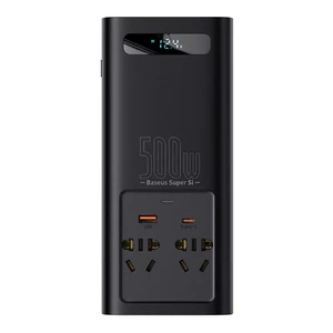 Автомобильный инвертор Baseus Super Si 12V to 220V Power Inverter 500W с чистой синусоидой - Фото 2