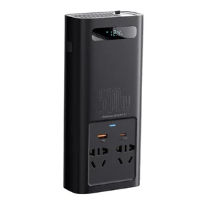 Автомобильный инвертор Baseus Super Si 12V to 220V Power Inverter 500W с чистой синусоидой - Фото 3