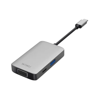 Хаб WIWU Alpha 5 в 1 513HVP USB Type C Silver
