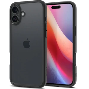 Прозорий чорний чохол Spigen Ultra Hybrid для iPhone 16 - Фото 6