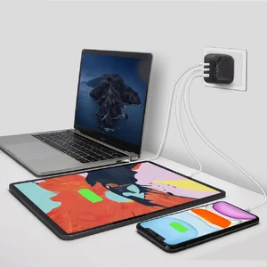 Швидка GaN зарядка oneLounge 1Power 66W 2xUSB-C + USB-A для iPhone | iPad | MacBook | ноутбука - Фото 3