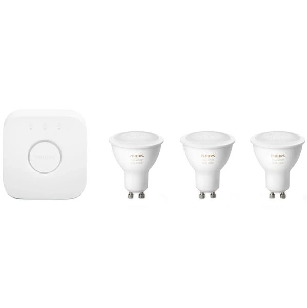 Розумні світлодіодні лампочки Philips Hue Gu10 White And Color Ambiance Apple HomeKit (3 шт+хаб)