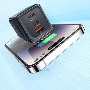 Швидкий зарядний пристрій Mcdodo Dichromatic GaN 5 2xUSB-C + USB-A 67W Black - Фото 2