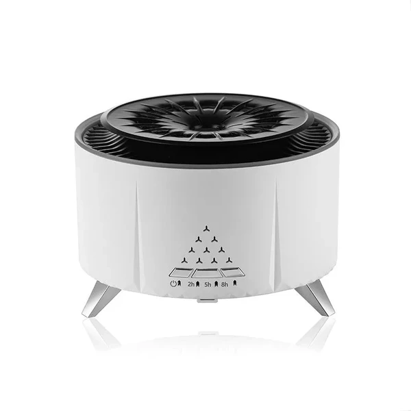 Масляний Bluetooth аромадифузор та зволожувач повітря з ефектом вогню | iLoungeMax Aroma Volcano White