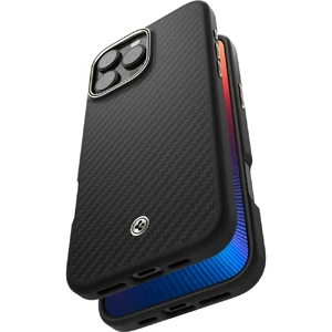 Черно-бежевый чехол Spigen Enzo Aramid Mag для iPhone 16 Pro Max - Фото 4