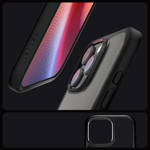 Прозрачный черный чехол Spigen Crystal Hybrid для iPhone 16 Pro Max - Фото 4