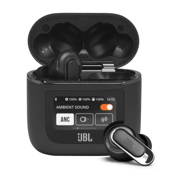 Бездротові вакуумні навушники JBL Tour Pro 2 із дисплеєм на кейсі та шумозаглушенням