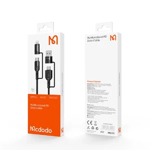 Нейлоновый кабель Mcdodo Data Cable 4-in-1 USB-C/Lightning 60W для быстрой зарядки 1.2m - Фото 7