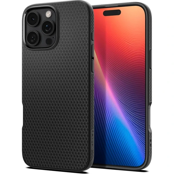 Чорний чохол Spigen Liquid Air для iPhone 16 Pro в Запоріжжі