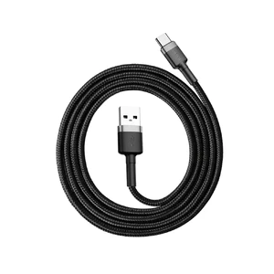 Зарядний кабель Baseus Cafule Cable USB Type-C Quick Charge 3.0 Gray/Black (1m) - Фото 2