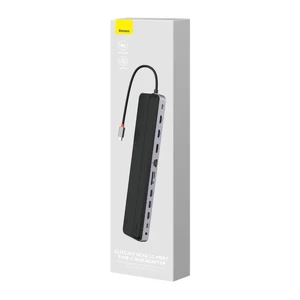 Хаб-подставка 12в1 Baseus Elitejoy Gen2 USB-C с разъемами 2 HDMI 4K, DP4K, RJ45, USB-C, USB-A, кардридером SD/TF, Audio Jack, 100W PD для iPad | MacBook Pro/Air | Windows - Фото 5
