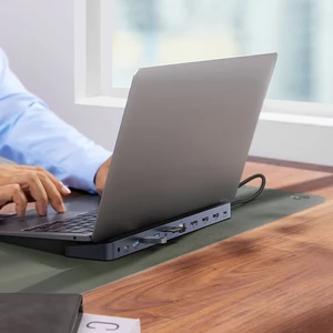 Хаб-подставка 12в1 Baseus Elitejoy Gen2 USB-C с разъемами 2 HDMI 4K, DP4K, RJ45, USB-C, USB-A, кардридером SD/TF, Audio Jack, 100W PD для iPad | MacBook Pro/Air | Windows - Фото 7