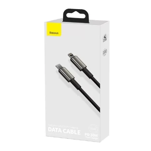Зарядний кабель Baseus Tungsten Gold USB Type-C to Lightning PD 20W Black (1m) - Фото 4