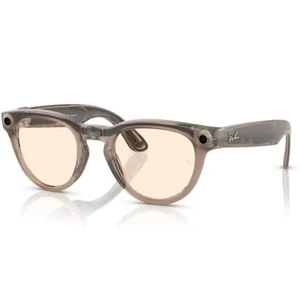 Фотохромные умные очки Ray-Ban Meta Headliner, Shiny Warm Stone / Clear / Saffron Yellow Transitions  - Фото 1