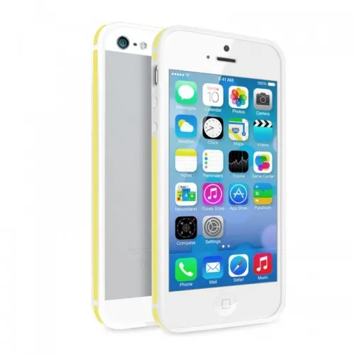 Двоколірний біло-жовтий бампер iLoungeMax для iPhone 5 | 5S | SE в Чернівцях