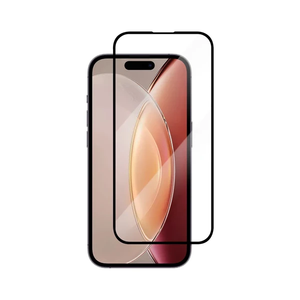 Захисне загартоване скло oneLounge NEW 3D Full Cover Black для iPhone 15 Pro