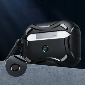 Противоударный чехол с карабином ESR Cyber Armor Tough HaloLock Black для AirPods Pro 2 - Фото 6