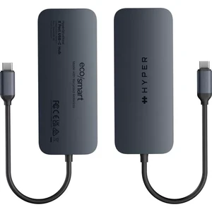 Хаб 10в1 HyperDrive Next Dual з подвійним роз'ємом USB-C, USB-A, HDMI 4K, кардридером microSD/SD, Ethernet, Audio Jack, 140W PD для MacBook Pro/Air | Windows - Фото 3