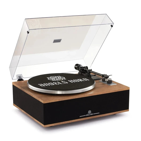 Програвач вінілових платівок ANGELS HORN Bluetooth Turntable з вбудованими динаміками у Миколаєві