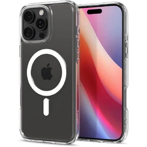 Прозрачный белый чехол Spigen Ultra Hybrid Mag для iPhone 16 Pro - Фото 7