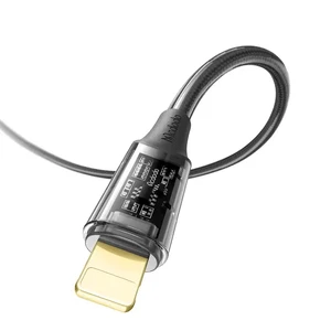 Зарядний кабель McDodo Amber Series Cable USB Type-C to Lightning Transparent Black (1.2m) - Фото 2