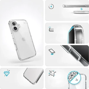 Прозрачный чехол Speck Presidio Perfect-Clear для iPhone 16 - Фото 6