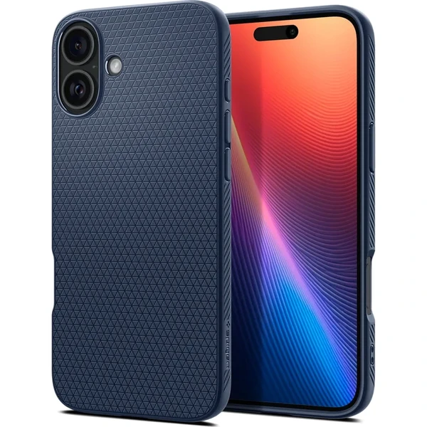 Синій чохол Spigen Liquid Air для iPhone 16
