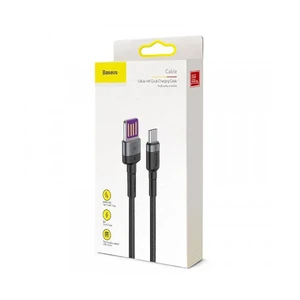 Зарядный кабель Baseus Cafule HW USB to USB-C  Gray | Black (1м) - Фото 3