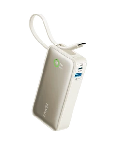 Компактний повербанк Anker Nano Power Bank White з потужністю 30W та USB-C, 10000mAh