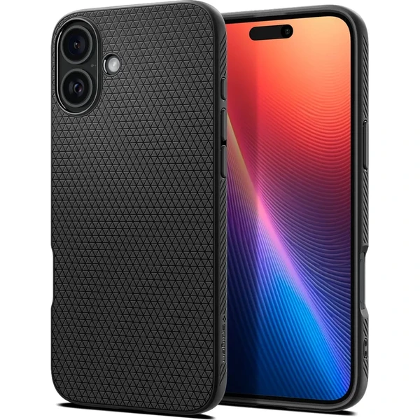 Чорний чохол Spigen Liquid Air для iPhone 16 Plus
