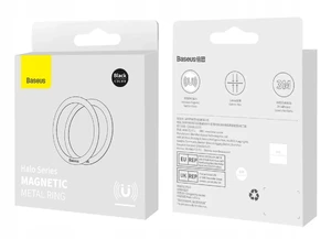 Магнитное кольцо Baseus Halo Series Magnetic Metal Ring Magsafe Black (2-Pack) - Фото 2