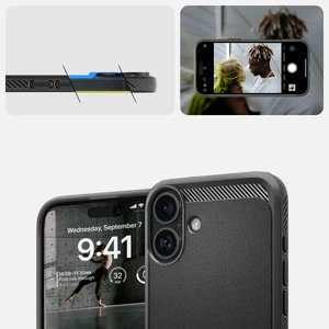 Чорний чохол MagSafe Spigen Rugged Armor для iPhone 16 Plus - Фото 9