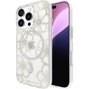 Прозрачный чехол с серебряно-золотыми элементами Case-Mate Floral Gems Mag для iPhone 16 Pro