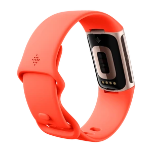 Фітнес-браслет Fitbit Charge 6 Coral/Champagne Gold Aluminum - Фото 3