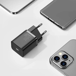Сетевое зарядное устройство Baseus Super Silicone PD Charger USB Type-C 30W Black - Фото 5