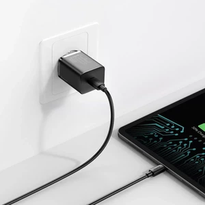 Сетевое зарядное устройство Baseus Super Silicone PD Charger USB Type-C 30W Black - Фото 4