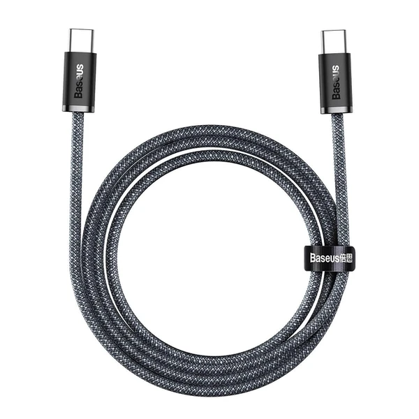 Нейлоновий кабель Type-C to Type-C для швидкої зарядки Baseus Dynamic Series 100W Slate Gray (2m)