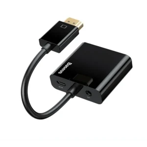 Адаптер Baseus Converter HD4K to VGA+Micro+DC3.5 Black - Фото 2