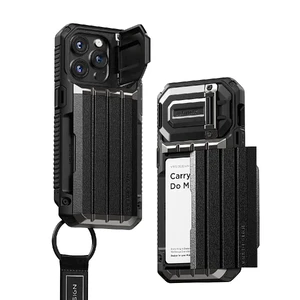 Протиударний чохол-гаманець VRS Design Case Damda Glide Ultimate Black для iPhone 15 Pro Max  - Фото 1