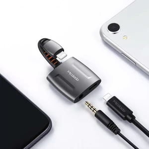 Адаптер Mcdodo Lightning to Lightning | AUX 3.5mm Audio + Charge - Фото 4