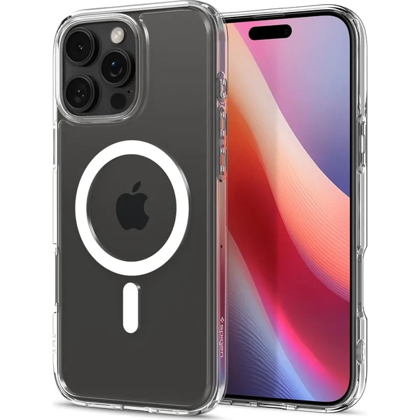 Прозорий білий чохол Spigen Crystal Hybrid Mag для iPhone 16 Pro Max