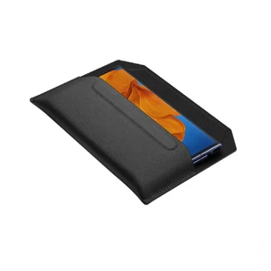 Черный кожаный чехол iLoungeMax Leather Case Black для Samsung Galaxy Z Fold 2 - Фото 2