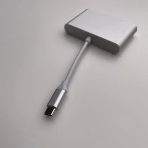 Алюминиевый переходник iLoungeMax 3-in-1 USB Type-C to HDMI | VGA | 3.5mm Silver - Фото 3