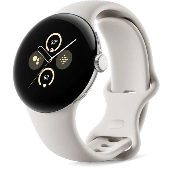 Смарт-годинник Google Pixel Watch 2 Polished Silver Aluminum Case з Porcelain Active Band 41 mm