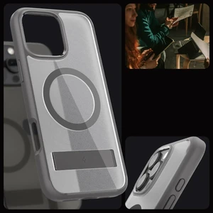 Півпрозорий сірий чохол Spigen Ultra Hybrid S Mag для iPhone 16 Pro - Фото 3