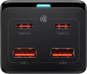 Быстрый сетевой удлинитель с зарядкой Baseus 100W GaN3 Pro AC+2 USB A+2 USB Type C+PD - Фото 5